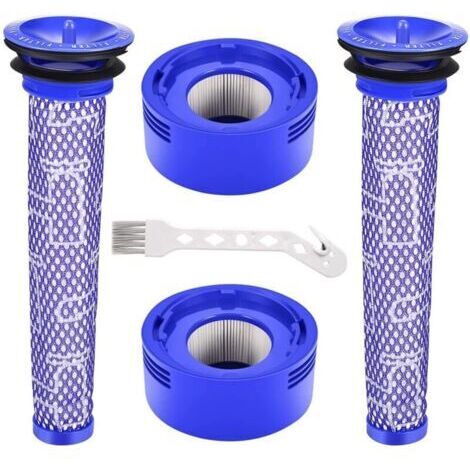 YMYNY Pack De Filtres de Rechange pour Aspirateur Dyson V7, V8, 2 post-filtres HEPA et 2 pré-filtres 965661-01 et 967478-01