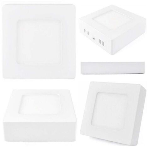 YMYNY Panneau de spots LED ronds pour plafond, 6-12-18-24 watts, blanc froid et chaud, 18 watts, carré