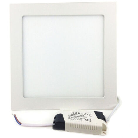 YMYNY Panneau LED rond ou carré 3 6 12 18 20 25 W encastré froid chaud neutre - - Blanc naturel - 12 watts - Carré -