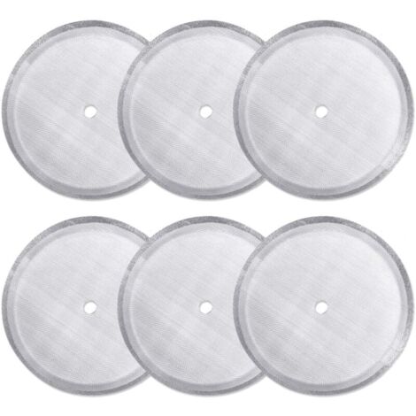 YMYNY - Paquete de 6 filtros de repuesto para prensa francesa, reutilizables, de malla de acero inoxidable, para cafeteras de prensa francesa universales de 1000 ml/34 oz/8 tazas