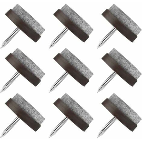 YMYNY Patin Chaise a Clouer, 80 Pcs Clous Patins de Meuble, Patins Glisseurs Rond 22mm Tampon Chaise, Patins Meubles en Feutre Tampons pour Protection Pieds de Table Chaise Meubles