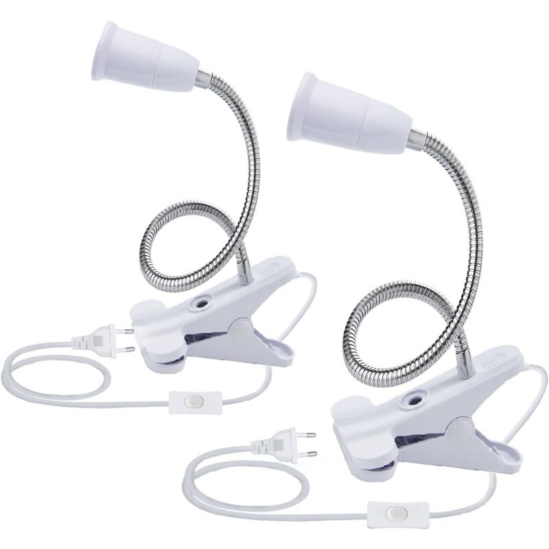 YMYNY PIÈCES Base de lampe de table LED E27 Support de douille d'ampoule à pince Base