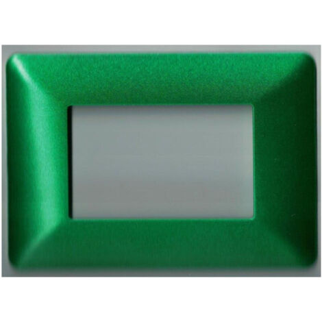 YMYNY Plaques ABS pour modules Matix Series compatibles Bticino 3, 4 et 6 Couleur - Vert - 3 trous -
