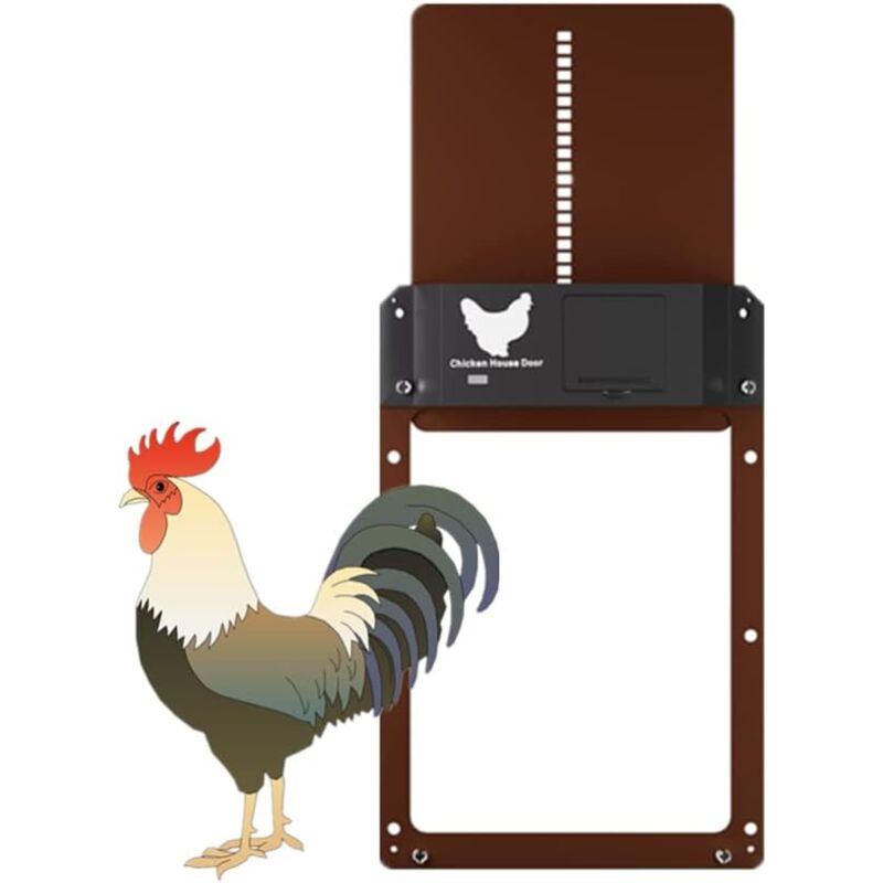 Ymyny - Porte automatique pour poulailler, 2.0 Porte automatique pour poulailler, avec ouverture étanche sensible à la lumière le soir et le matin