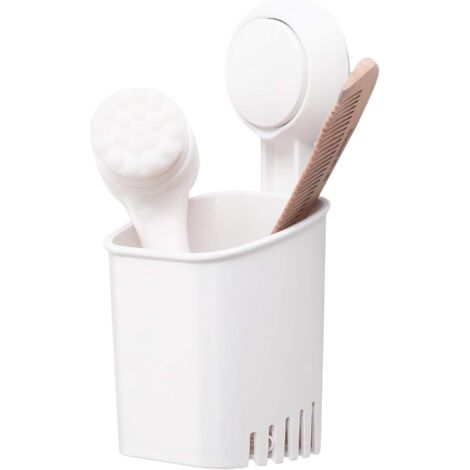 YMYNY Porte Brosse à Dents Ventouse sans Perçage & Réutilisable 1 Seconde d'Installation Porte Gobelet Rotation à 360°  Impérable Support pour Carrelage Paroi de la Douche Salle de Bain