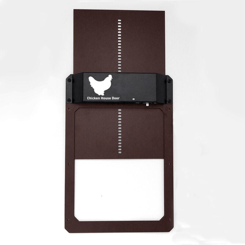 Ymyny - Porte de poulailler automatique photosensible, porte de poulailler, porte pour animaux de compagnie, noire, pour une vie confortable