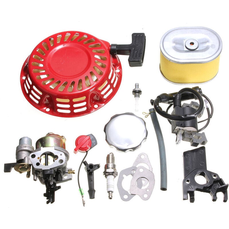 YMYNY Pour Honda GX160 GX200 5,5 HP Kit moteur Carburateur Recoil Bobine d'allumage Bougie d'allumage Filtre à air