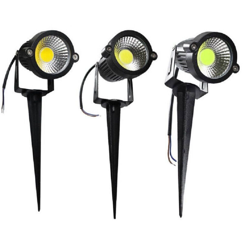 Projecteur led cob 5 w pour jardin extérieur, piquet ES06, lumière 4 000 k, 6 500 k, 3 000 k, vert - Blanc naturel - - Ymyny