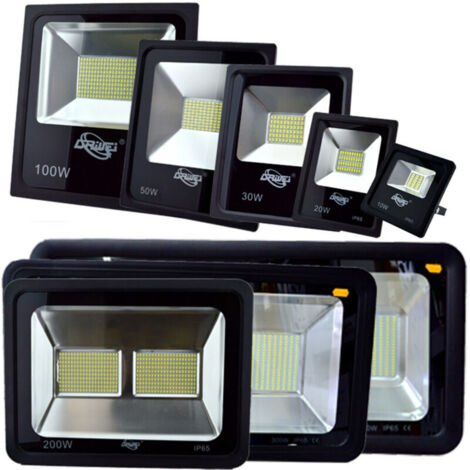 YMYNY Projecteur LED ultra-lumineux, lumière blanche étanche, extérieur, fin, IP66, 10 watts