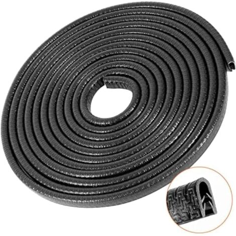 YMYNY Protection de Bord de portière de Voiture Noire 10 m sans Colle en Caoutchouc en Forme de U pour la Plupart des Voitures