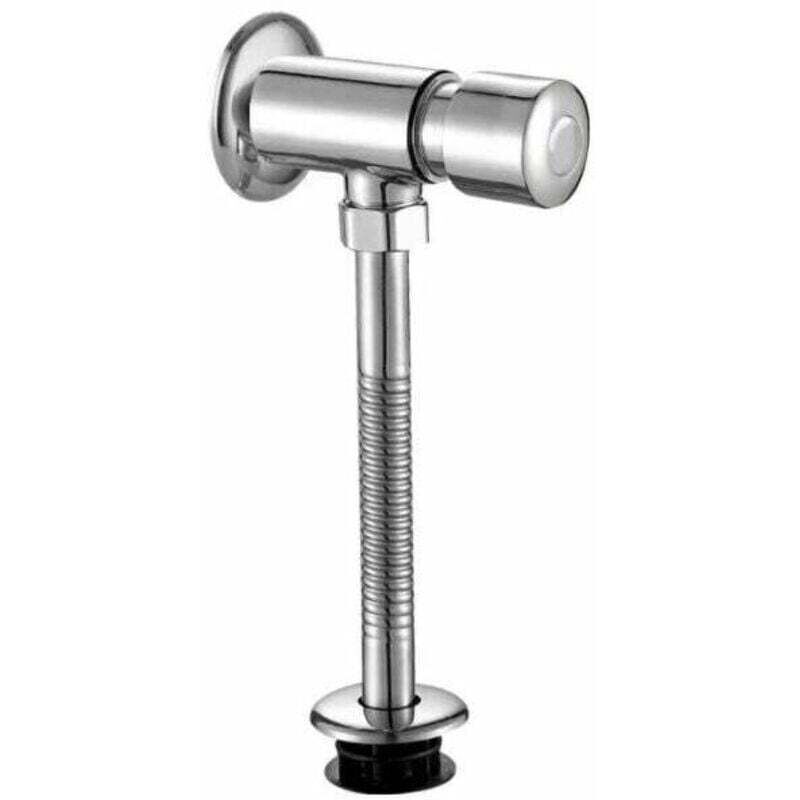 Robinet de chasse d'eau pour urinoir, robinet de chasse d'eau pour urinoir chromé, type à bouton fixé au mur, armoire exposée, temporisation