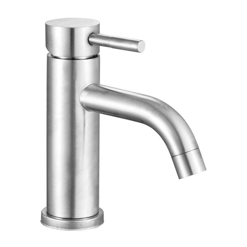 Ymyny - Robinet de salle de bain, bec 45°, mitigeur de lavabo, eau chaude et froide réglable, robinet de lavabo en acier inoxydable avec tuyau