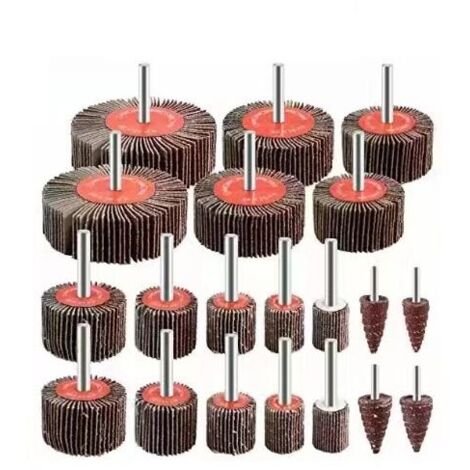 YMYNY Roue Abrasive 20 pièces Grain 80 Disque a lamelle pour Brosse Poncage Perceuse Accessoires Polissage Bois Metal