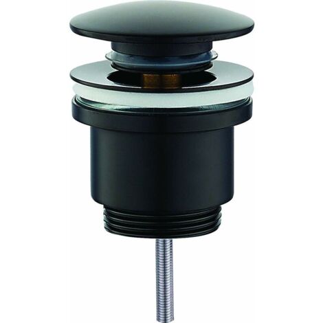 YMYNY Runder Click-Clack-Abfluss mattschwarz Mattschwarz