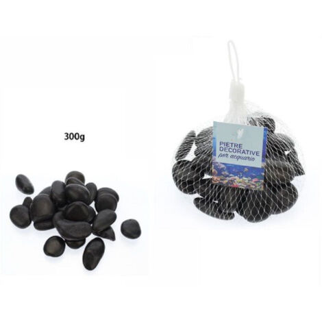 YMYNY Schwarze Deko-Kieselsteine für Aquarien, 300 g, Gartenpflanzen-Dekoration 70252 -