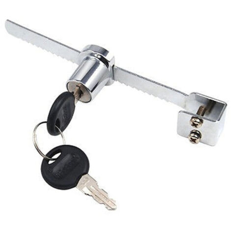 YMYNY Serrure pour porte coulissante en verre avec 2 clés, vitrine d'exposition -