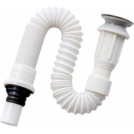 YMYNY siphon lavabo, siphon gain de place, flexible evacuation lavabo, Bonde pour lavabo, extensible de