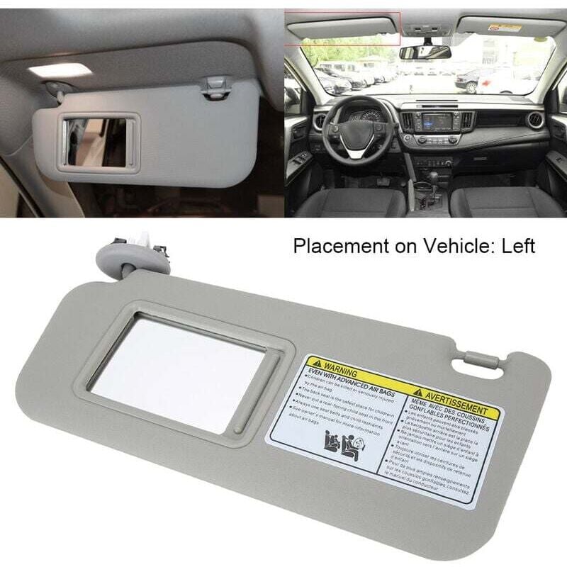 Image of Ymyny - Sonnenblende für den linken Fahrersitz, 74320-42501-B2, für RAV4 2006–2009, Grau
