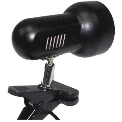 YMYNY - Soporte para lámpara de mesa con abrazadera, rotación de 360 grados, portalámparas E27, base de lámpara con interruptor, cable para acuario de tortugas, enchufe europeo (negro)