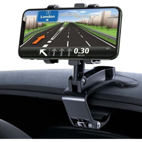YMYNY Support de Téléphone Voiture Rotation à 360 degrés,pour Tableau de Bord,Compatible avec GPS et Les téléphones Portables de 4,0 à 7,0 Pouces. Noir