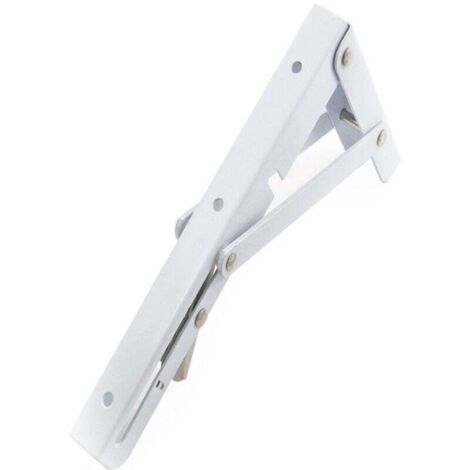 YMYNY Support d'étagère pliable en métal blanc réglable 20 x 10 cm -