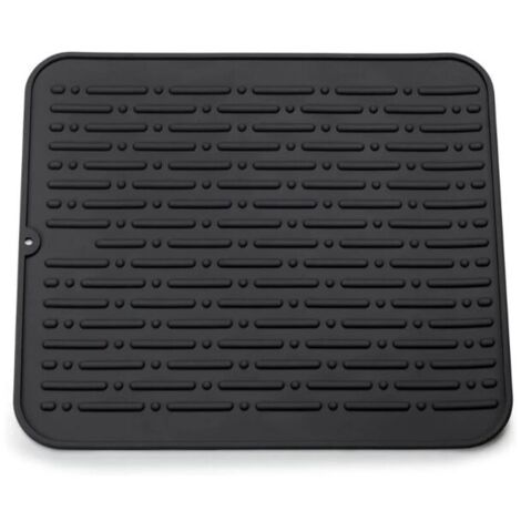 YMYNY Tapis de Séchage Vaisselle XL en Silicone 45 x 40 cm Garantie à Vie (Noir)
