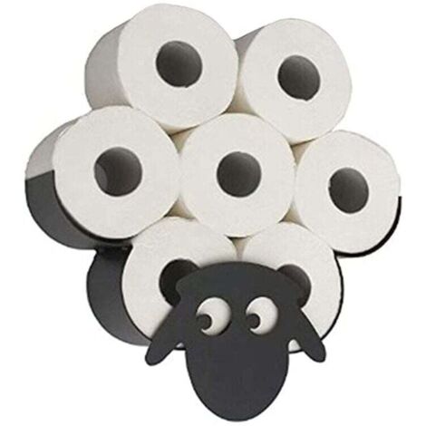 YMYNY Toilettenpapierhalter mit hübschem Schafmuster, wandmontierte Aufbewahrungsbox für 7 Rollen Papierhandtücher, wandmontierter Papierhandtuchhalter für Küchen- und Badezimmerwände