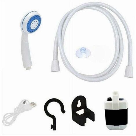 YMYNY Tragbare Dusche mit wiederaufladbarem Akku für Camping und Boote mit elektrischer Pumpe –