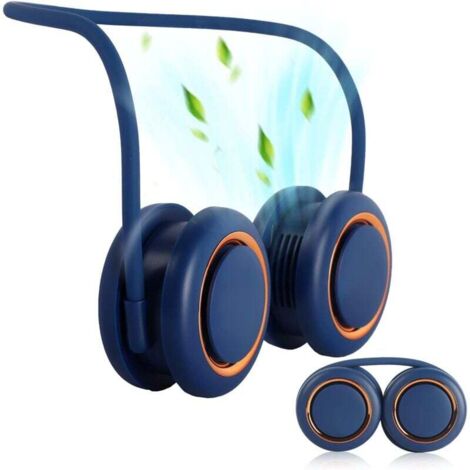 YMYNY Tragbarer Nackenventilator, Mini-Nackenbügel, wiederaufladbar über USB, 360°-Kühlung