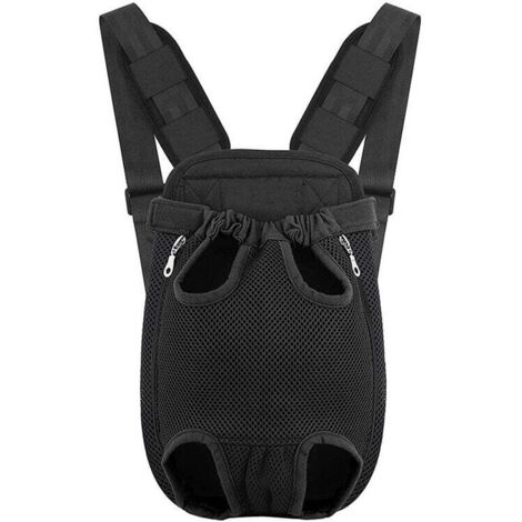 YMYNY Travel Carrier Bag, Ventral Chest Carrier Backpack for Small Dogs, Puppies, Cats, for Travel, Hiking, Camping etc. Small Size - Black