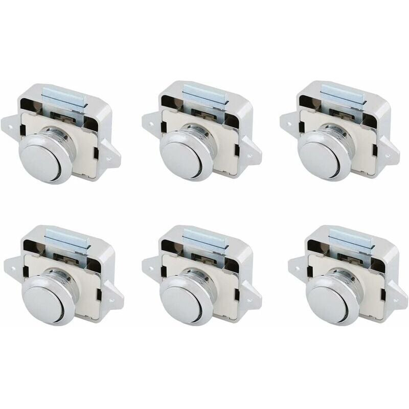 Verrouillage par poussée, verrouillage de meubles, verrouillage à bouton-poussoir, verrouillage à bouton-poussoir avec poignée en alliage de zinc
