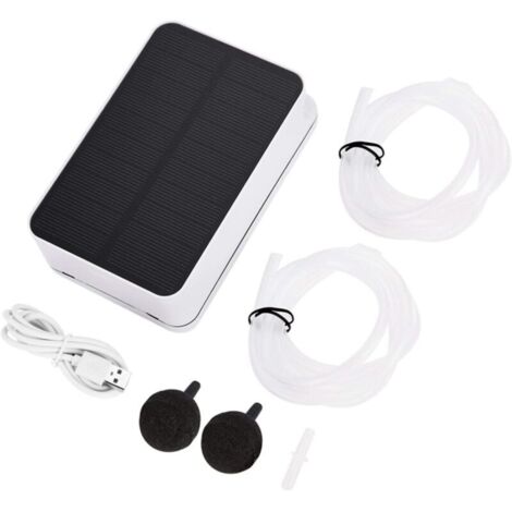 YMYNY Waterproof Oxygenator - Solar Powered Waterproof Oxygenator, Aerator, Oxygen Air Pump for Emergency in Swimming Pool, Pond