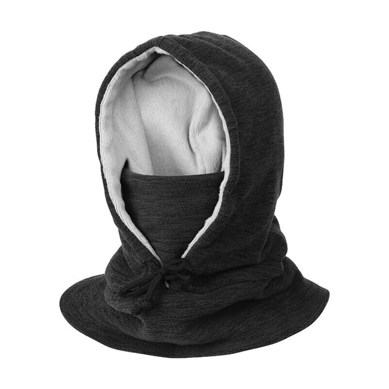 Winter Balaclava Thick Fleece Hooded Warm Plush Winter Velvet Balaclava Hat for Skiing and Cycling Full Face Mask for Adults and Men - Ymyny