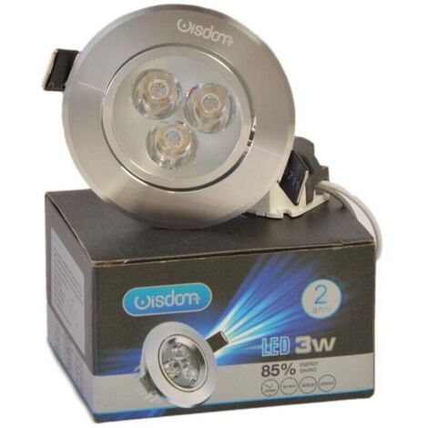 YMYNY Wisdom – Wisdom 3 W verstellbarer LED-Einbaustrahler, warm und kalt, mit flexiblen Lamellen – Kaltweiß –