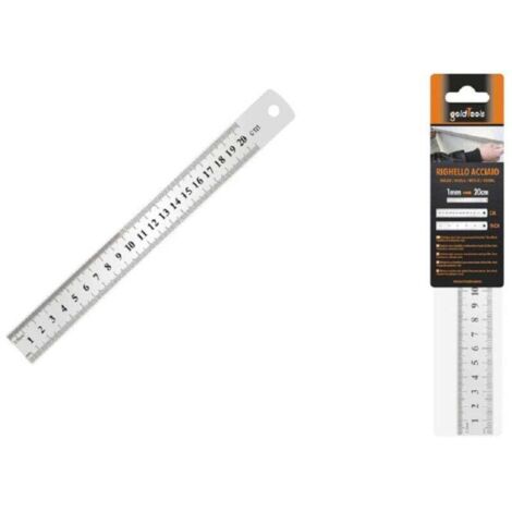 YMYNYKaela - Règle en acier inoxydable de 1 mm à 20 cm, ligne Signature cm pouce 97762 -