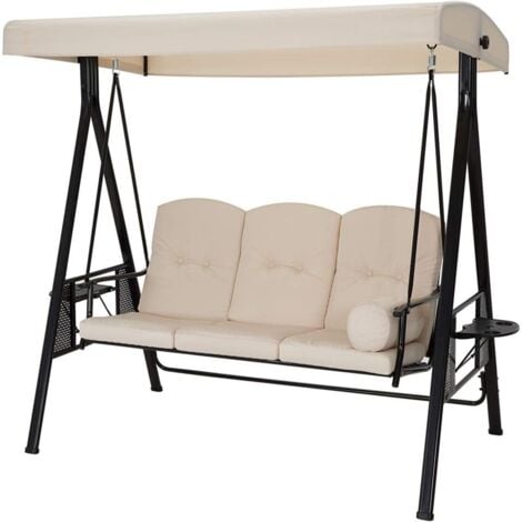 Charles bentley 3 seater discount premium swing seat with canopy