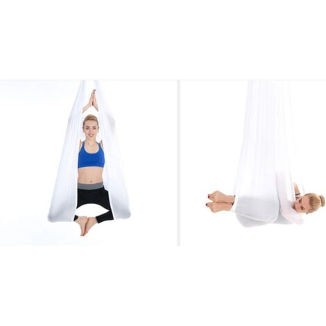 Yoga aérien Elasticity Hamac Yoga intérieur Anti-gravité en Soie, sans nœuds, Contient des Boucles et Une Corde testées et certifiées - 16-Fei Yu