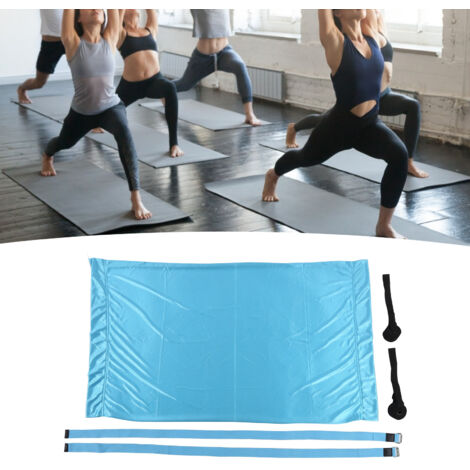 [Yoga-Hängematte] Flexibles Polyester-Baumwoll-Gewebe, elastische Unterstützung, tragbar, mit Verankerung, multifunktionale Tür [605 g, blau] 2 Verankerungen