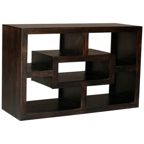 Yoga Straight TV Unit - Mango Wood - L40 x W110 x H70 cm - Dark Finish