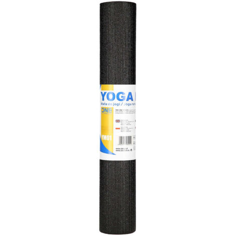 Yogamatte schwarz rutschfest 6mm dicke