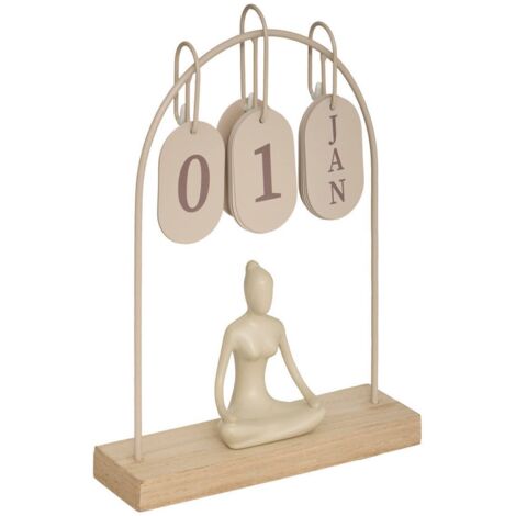 Yogi-Dekorationskalender 20x6cm - Beige