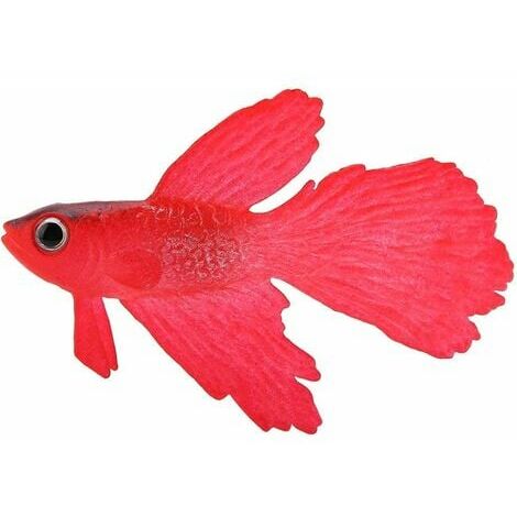YOIURT Fish Tank Décoration Aquarium Fish Tank Plastique Natation Poisson Or Combattant Poisson Drôle Artificiel Silicone Petit Poisson Réaliste Faux Fish Tank Ornement Ornement (Poisson Combattant Ro