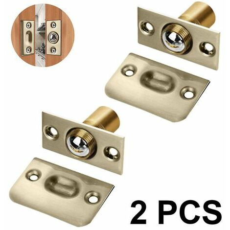 YOIURT Lot de 2 serrures à bille pour porte d'armoire, acier inoxydable réglable pour quincaillerie de porte de balcon, serrure à bille pour meubles