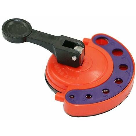 YOIURT Outil multifonctionnel de positionnement de taille réglable de ventouse de poinçonnage de tuile (orange)