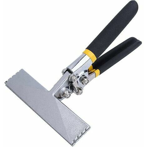 YOIURT Pince à plier la tôle, pince à sertir manuelle résistante à la rouille, robuste et à vie, droite de 150 mm, longueur de 220 mm, outillage en aluminium