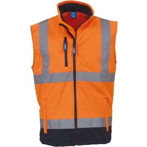 Yoko Bodywarmer Softshell ad alta visibilità Arancione / Marina M