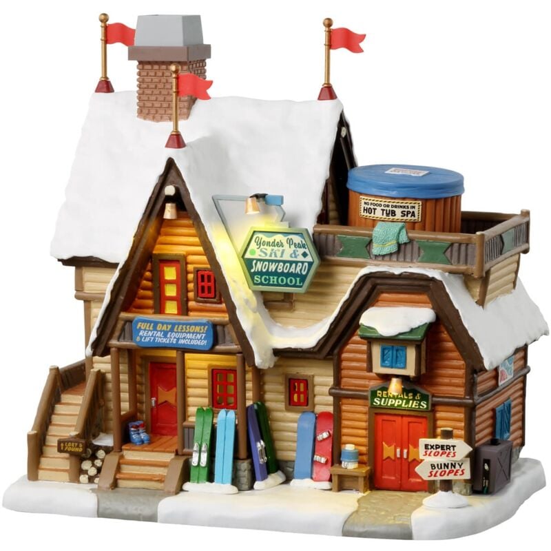 Yonder Peak Ski & Snowboard School - École de ski et de snowboard Yonder Peak pour le village de Noël - Lemax