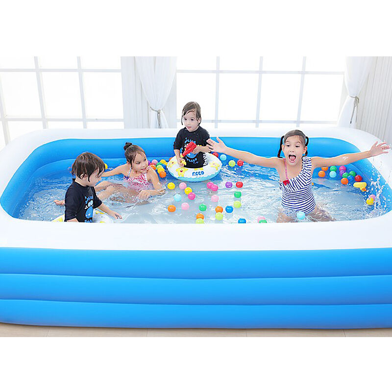 

® Piscina inflable 305x183x56cm piscina infantil /piscina familiar Rectangular Azul - Yongqing