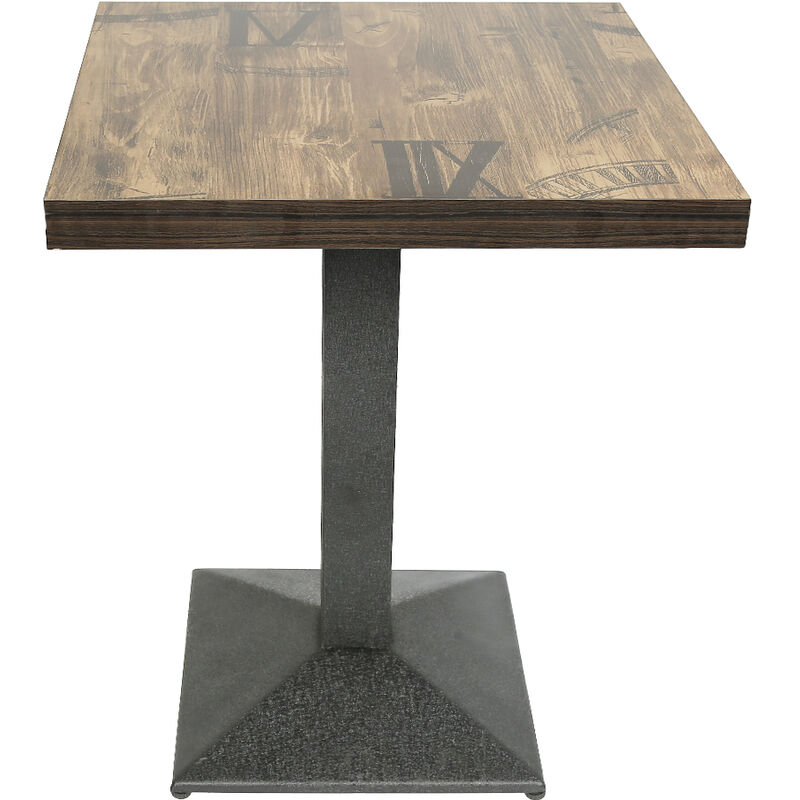 Yongqing - Table carrée à un pied 1 set 60×60×75cm style européen