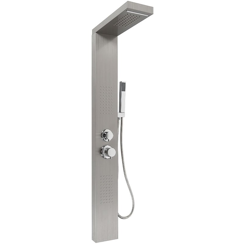 Paroi de douche Acier inoxydable brossé 15×47×130cm gris